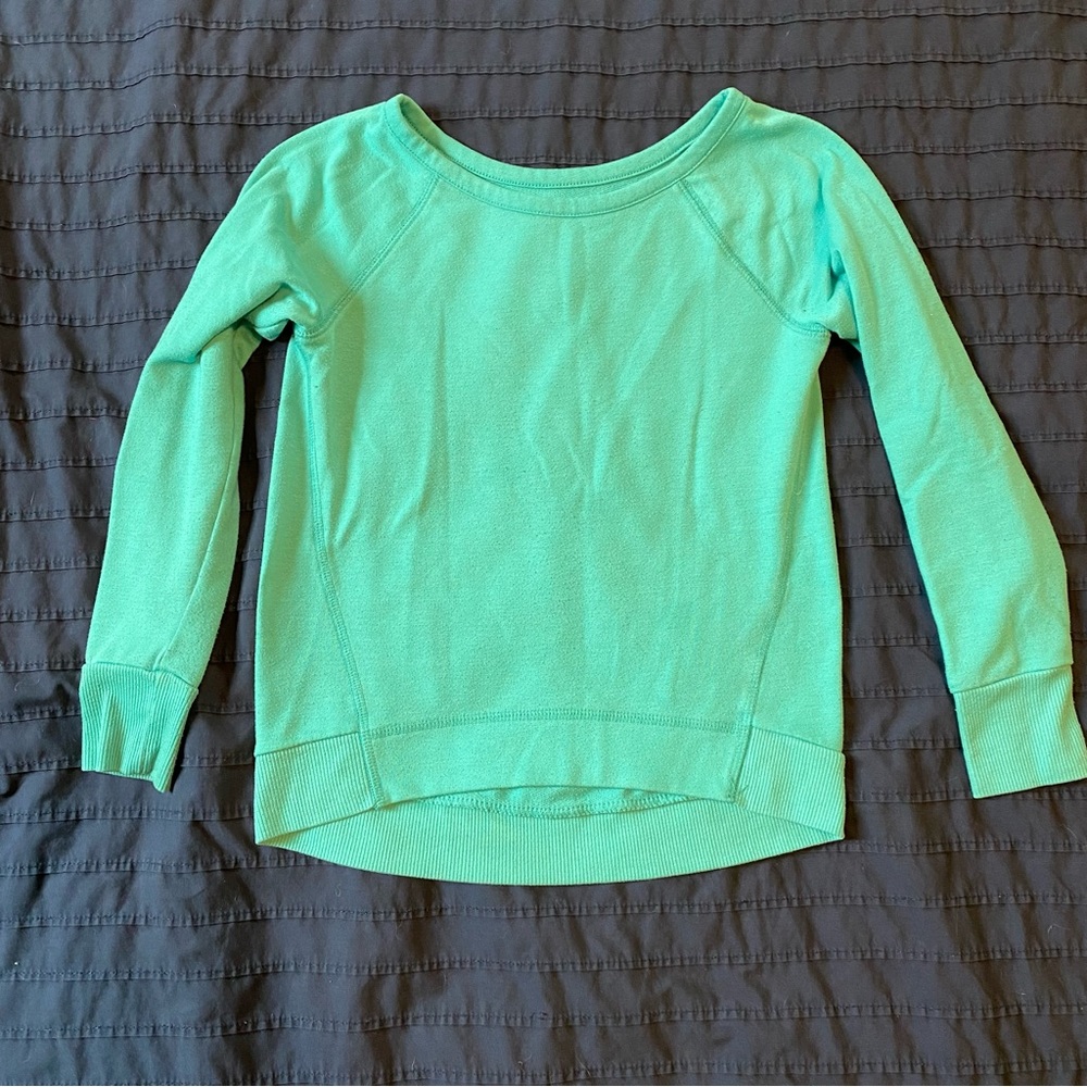 Girls Teal Long Sleeve Pullover Size 6